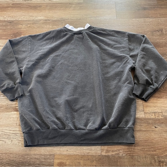 Vintage 90’s Basic Editions Christmas winter woods scene sweatshirt L - Picture 5 of 6